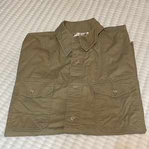 C.C. Filson Co. Garment Tan Button Down Long Sleeved Shirt Medium